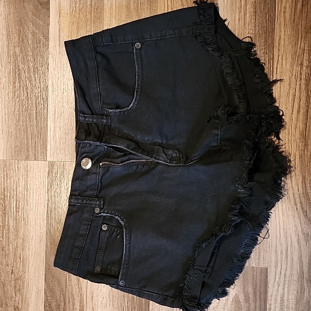 Black Denim Women's Shorts